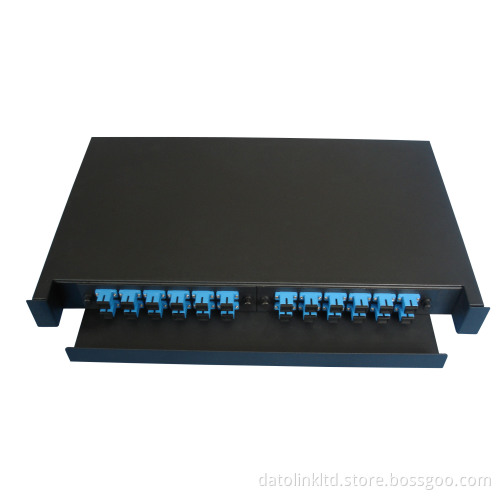 Slidable Rack Mount Type Fiber Patch Panel 24 Cores